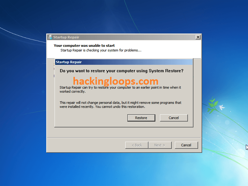 Windows Administrator Account Resetting - Img 4 Startup Repair
