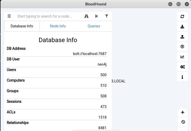 Test DB info