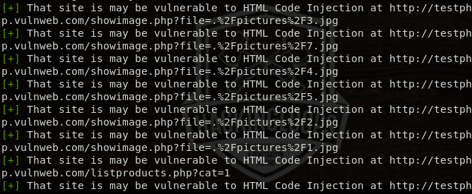 html injection detected