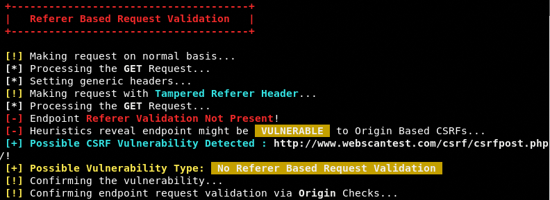  Referrar based request forgery test