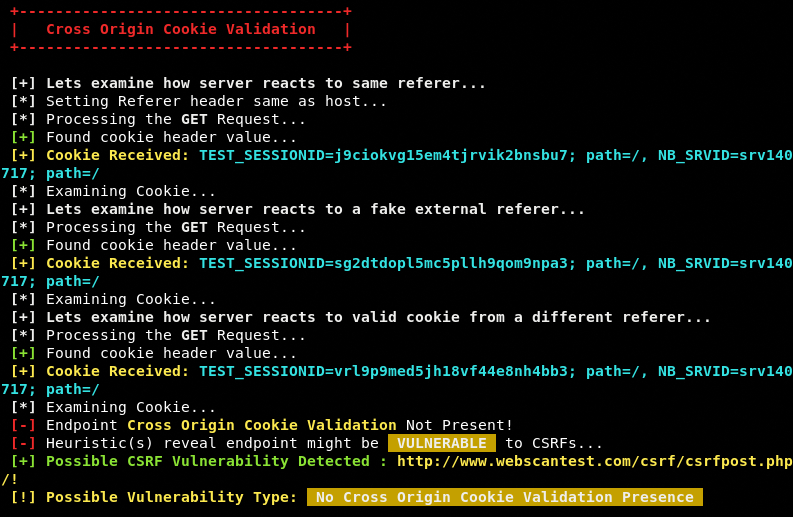 cookies validation