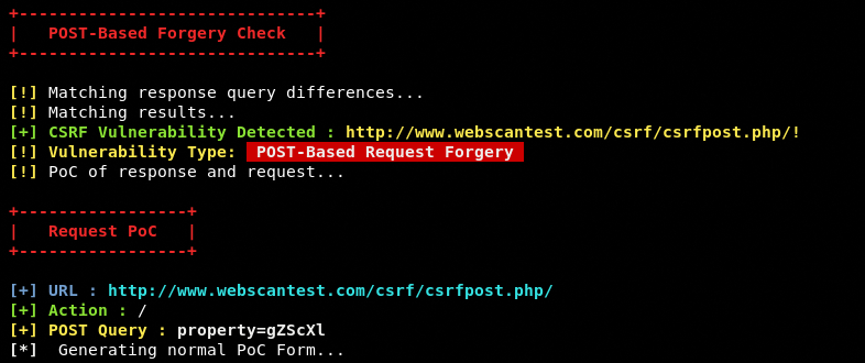 post based request forgery