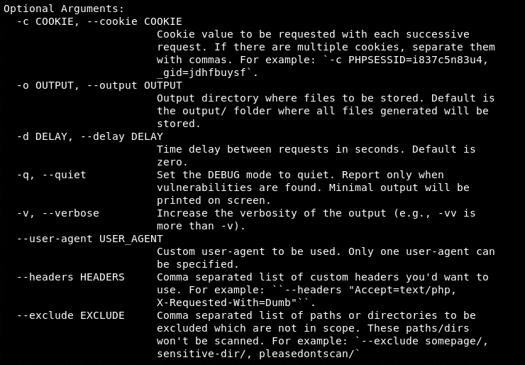 optional requirements