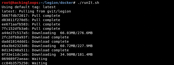 docker-legion installation