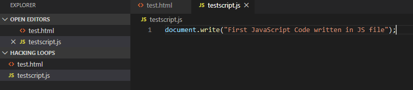 testscriptJS file