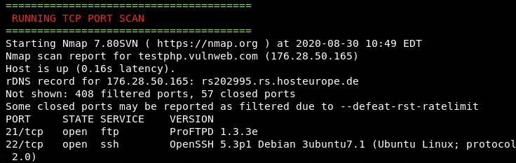 nmap portscan