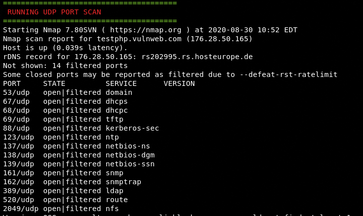 udp port scan