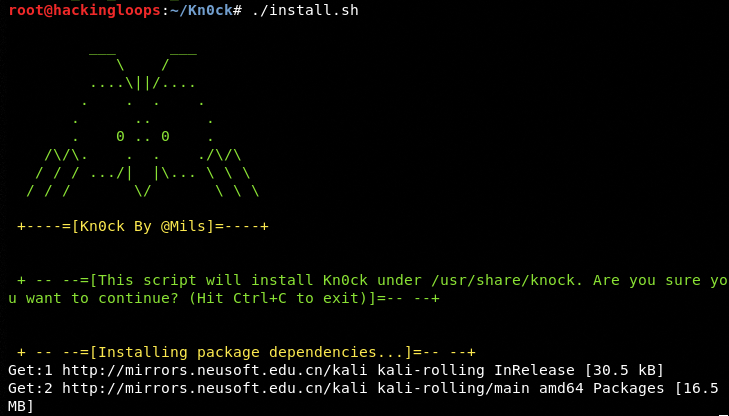 Kn0ck installation process