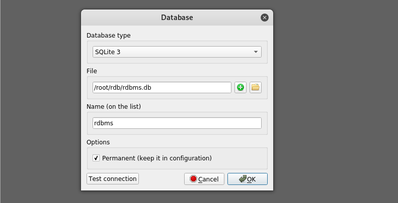 created file name and path 