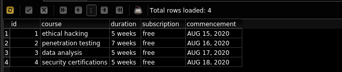 delete row results