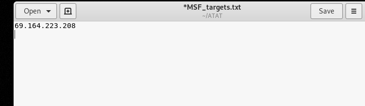 MSF Target file update