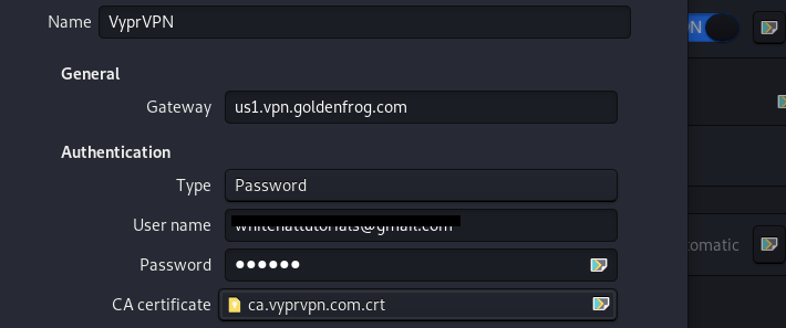 vyprvpn configurations