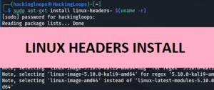 linux headers installation