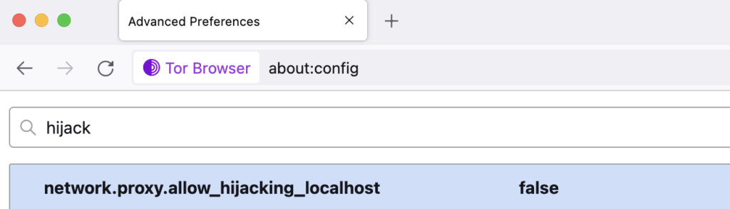 To try history sniffing against Tor browser, we need to let it access our web app on localhost