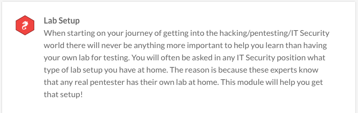 Create your own home pentesting lab setup, which is the key to learning all penetration testing concepts.