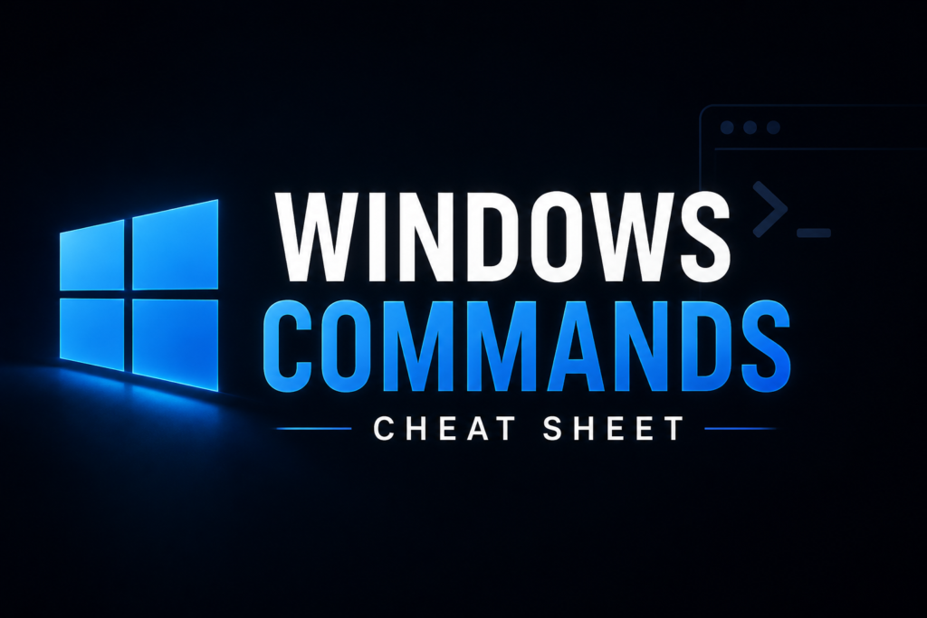 Essentials Windows Command Line Cheat Sheet for Cybersecurity Pros